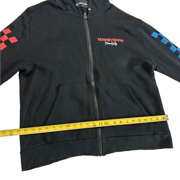 Homme+Femme 500 CREW ZIP HOODIE BLACK Size LARGE - Picture 15 of 17